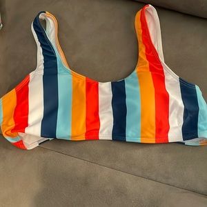 Colorful striped High waisted Bikini swimwear. SHEIN size XL.
